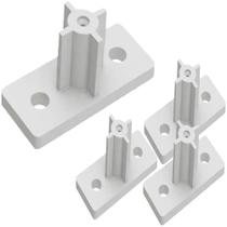 4 Peças - Distanciador Branco Para Corrediça De 25mm 2,5cm