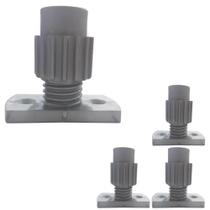 4 Peças - Distanciador Cinza Para Corrediça Regulagem 25 A 35mm