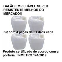 4 peças Galão Bombona 5litros Virgem Combustivel Homologada Inmetro