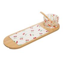 4 Peças para Servir Cherry 36cm x 12cm x 6cm Bambu 4 Peças para Servir Cherry 36cm x 12cm x 6cm Bambu