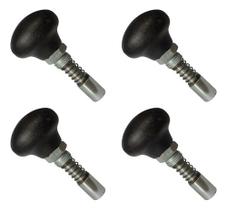 4 Peças Puxador Manipulo Preto Pino 14mm P/ Equip. Academia