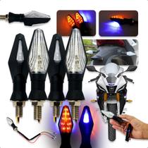4 peças Seta Pisca Led Moto Universal Cb300 Cb Hornet Xj6 2 Pares