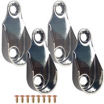 4 Peças - Suporte Lateral Para Tubo Oval Para Guarda Roupa Cromado 4 Peças - Suporte Lateral Para Tubo Oval Para Guarda Roupa Cromado