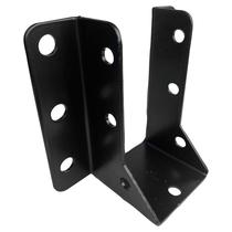 4 Peças Suporte Viga Barrote Parede Pergolado 5x10 cm Aço Reforçado Estrutura Madeira Cobertura Varanda Toldos Deck Gazebo Fixação Segura