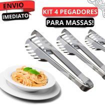 4 Pegadores De Massas Serrilhado 100% Em Aço Inox Para Saladas Para Massas Para Self Services 4 Pegadores De Massas Serrilhado 100% Em Aço Inox Para Saladas Para Massas Para Self Services