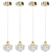 4 Pendente Dourado De Cristal Interna Metal Para Sala Bet42 4 Pendente Dourado De Cristal Interna Metal Para Sala Bet42