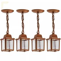 4 Pendente Externo Cobre Industrial Vintage Sacada Acl95