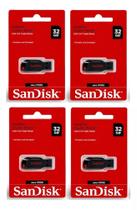 4 Pendrives Sandisk 32gb Entrada Usb 2.0