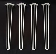4 Pés De Mesa Aparador Escrivaninha 75 Cm Triplo 8 Mm Branco 4 Pés De Mesa Aparador Escrivaninha 75 Cm Triplo 8 Mm Branco