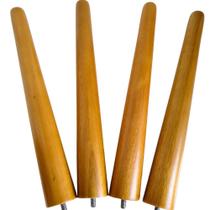 4 Pés Palitos 30cm Madeira Mel Poltrona Puff Rack Acabamento Verniz com Chapas de Fixação 4 Pés Palitos 30cm Madeira Mel Poltrona Puff Rack Acabamento Verniz com Chapas de Fixação