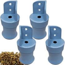 4 Pés Para Guarda Roupa 9cm Reforçado Cinza 4 Pés Para Guarda Roupa 9cm Reforçado Cinza