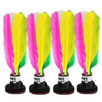 4 Peteca Profissional Colorida Brincadeira Esporte Diversão