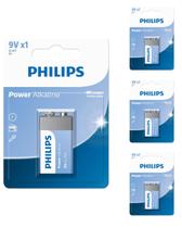 4 Pilha Bateria 9 Volts Alcalina Philips 6LR61 4 Pilha Bateria 9 Volts Alcalina Philips 6LR61