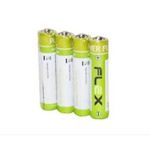 4 Pilhas AAA Comum Palito Flex 1,5v Zinco-Carbono