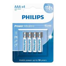 4 Pilhas Alcalinas Philips Aaa Palito de Longa Duração 1,5V 4 Pilhas Alcalinas Philips Aaa Palito de Longa Duração 1,5V