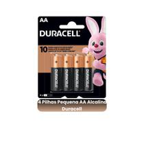 4 Pilhas Duracell Alcalina AA Pequena MN1500B4 1,5v