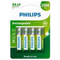 4 Pilhas Recarregaveis Aa Philips
