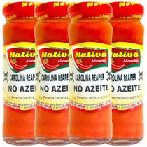 4 Pimentas Carolina Reaper Maceradas No Azeite 100ml Nativa