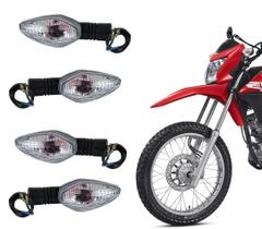 4 Pisca Seta Completo Com Lâmpada Lente Cristal Nova Nxr Bros 2014 Universal Para Cg Titan Fan Cargo 125 150 Cb 300 Xre 300 Cbx 250 Twister - Dvsc