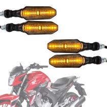 4 piscas led seta moto universal com parafuso