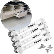 4 Pistão A Gás Para Porta Basculante 100n Abre Para Baixo Branco 4 Pistão A Gás Para Porta Basculante 100n Abre Para Baixo Branco