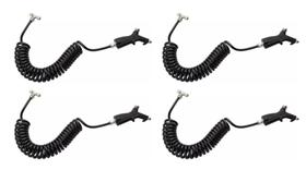 4 Pistola De Ar Com Botão Mangueira Cabine Caminhão Preta