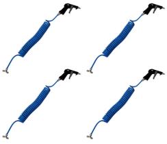 4 Pistola De Ar Gatilho Mangueira Cabine Caminhão Azul