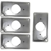 4 Placa Condulete 1 Polegada Alumínio 1 Tomada Redonda Sieg Furação Diagonal