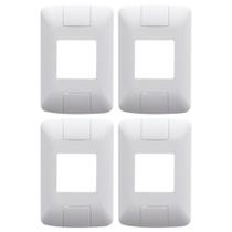 4 Placas 4x2 Branca C/ 2 Módulos Juntos Tramontina Aria