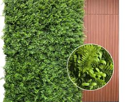 4 Placas Artificiais Realistas Placa 3D Decoração Parede Painel Premium Verde para Jardim Vertical