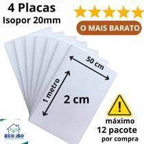 4 Placas de Isopor 20mm 100cm x 50cm x 2cm Forro - ECO ISO