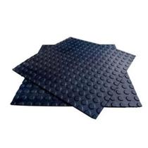 4 Placas Emborrachado Para Banheiro 50x50cm Tipo Moeda Cor Preto 1 m2
