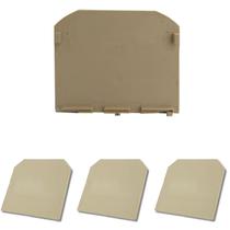 4 Placas Para Bornes De Passagem Mat70 Bege - Metaltex