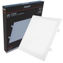 4 Plafon Led Embutir Quadrado 24w 30x30 Branco Frio 6500k