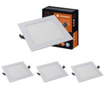 4 Plafons Led De Embutir Quadrado Bivolt 12w 6500k Ledvance