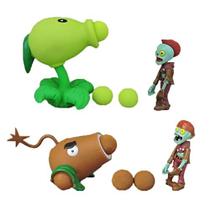 4 plantas pcs pvz brinquedos figuras de ação zumbis brinquedos mini pvz set 1 2 série grandes presentes para crianças e fãs, festa de aniversário e de natal