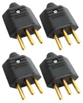 4 Plugue Macho 3 Pinos 10 A 2P+T MarGirius Preto