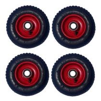 4 Pneus Para Carrinho De Carga 2.50-4 Com Camara E Rolamento