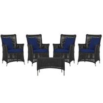 4 Poltronas e 1 Mesa Igapó em Alumínio Pintura Fendi Corda Náutica Estofado 10