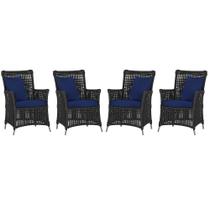 4 Poltronas Igapó Alumínio Micro Pintura Fendi Corda Náutica Estofado 10