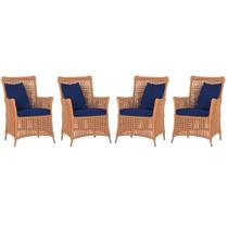 4 Poltronas Igapó Alumínio Micro Pintura Fendi Corda Náutica Estofado 10