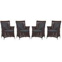 4 Poltronas Igapó Alumínio Micro Pintura Fendi Corda Náutica Estofado 11