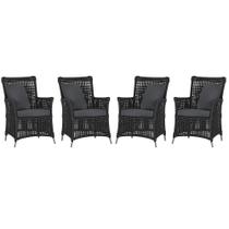 4 Poltronas Igapó Alumínio Micro Pintura Fendi Corda Náutica Estofado 11