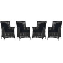 4 Poltronas Igapó Alumínio Micro Pintura Fendi Corda Náutica Estofado 12