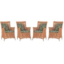 4 Poltronas Igapó Alumínio Micro Pintura Fendi Corda Náutica Estofado 5