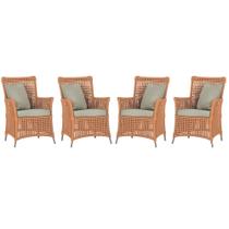 4 Poltronas Igapó Alumínio Micro Pintura Fendi Corda Náutica Estofado 7