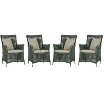4 Poltronas Igapó Alumínio Micro Pintura Fendi Corda Náutica Estofado 7