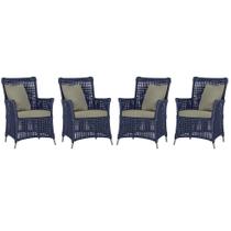 4 Poltronas Igapó Alumínio Micro Pintura Fendi Corda Náutica Estofado 8