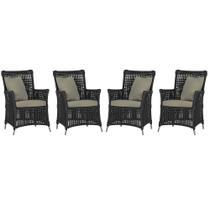 4 Poltronas Igapó Alumínio Micro Pintura Fendi Corda Náutica Estofado 8