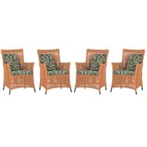 4 Poltronas Igapó Alumínio Micro Pintura Preta Corda Náutica Estofado 5